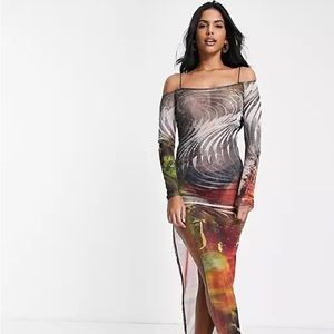 Jaded London Side Split Maxi Cami Dress